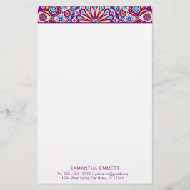 Papelería Purple Mandala Profesional Moderna Stationery