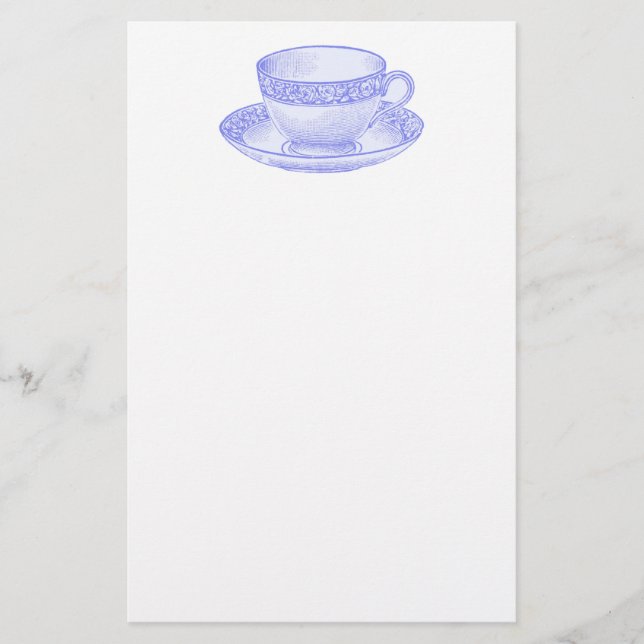 Papelería Purple Teacup (Anverso)