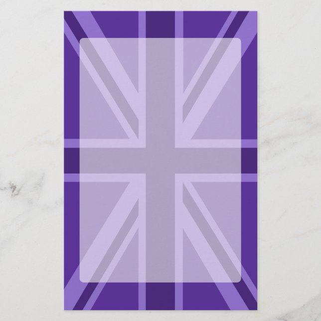 Papelería Purple Union Jack Design (Anverso)