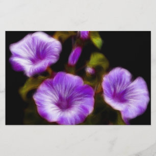 Papelería Púrpura Petunias