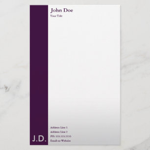 Papelería púrpura profesional