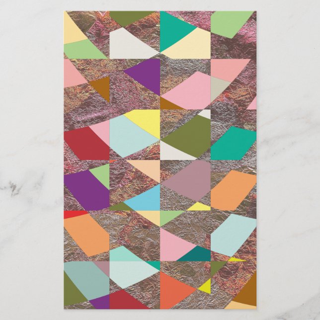 Papelería Purpurina de colores abstractos (Anverso)