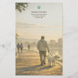 Papelería Quiet Morning Walk – Veterinary Clinic Stationery 