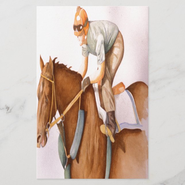 Papelería Race Horse y Jockey (Anverso)