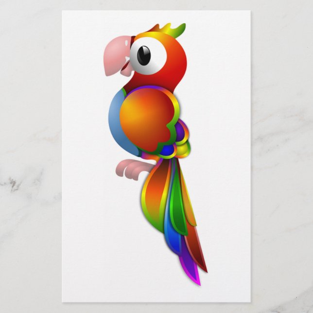 PAPELERÍA RAINBOW PARROT (Anverso)
