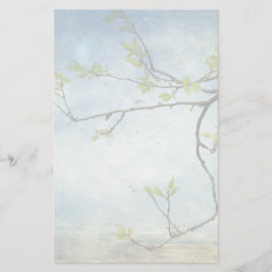 Papelería Rama de árbol sobre el cielo texturizado