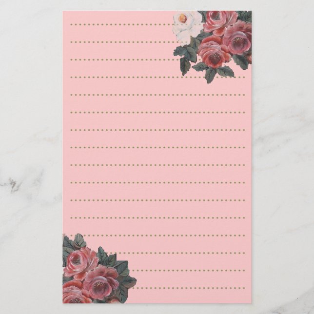 Papelería Ramo de rosas (Anverso)