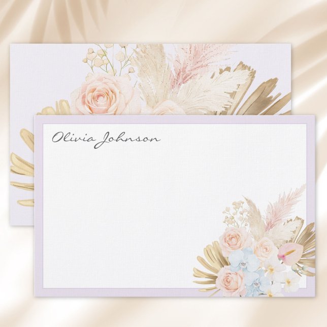 Papelería Ramo Floral Tropical Bonito Monogramado (Subido por el creador)