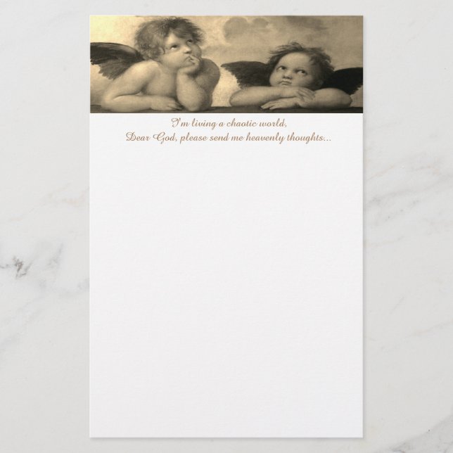 Papelería Raphael Angels Stationery (Anverso)
