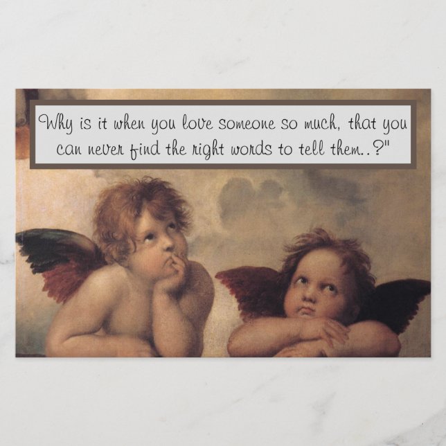 Papelería Raphael Angels Stationery (Anverso)