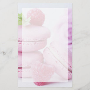 Papelería Raspberry rosa Macarons Foto pastelería francesa