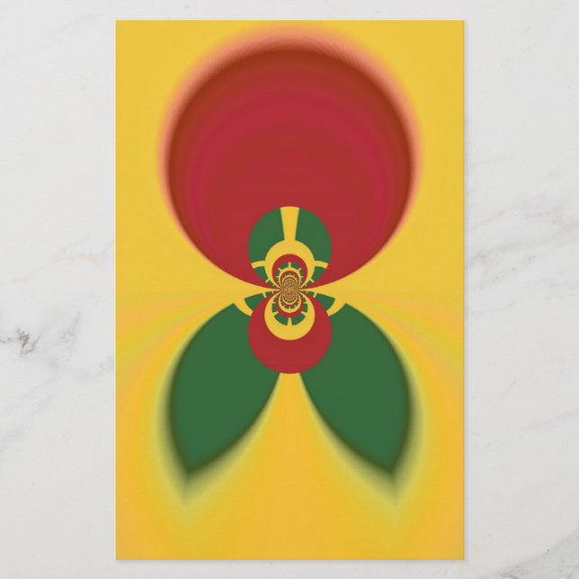 Papelería Rasta Colores Resumen Arte Imprimir (Anverso)