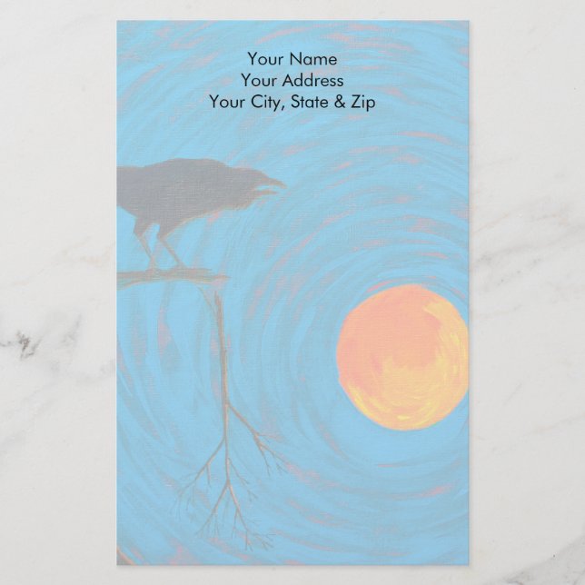 Papelería Raven y Luna llena (Anverso)