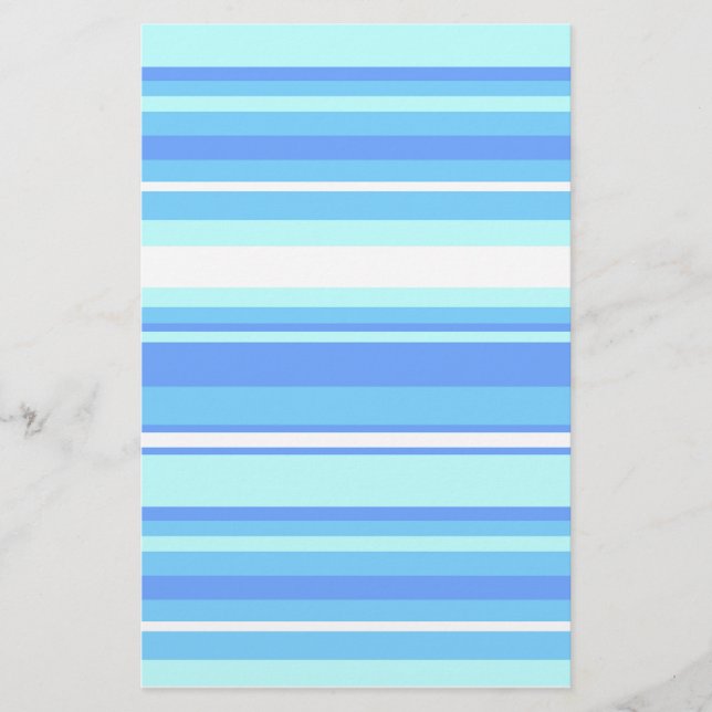 Papelería Rayas azul cielo (Anverso)