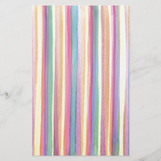 Papelería Rayas de color de agua (Anverso)
