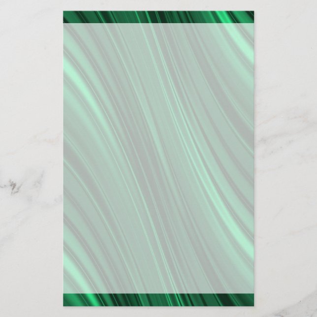 Papelería Rayas sombreadas del verde esmeralda (Anverso)