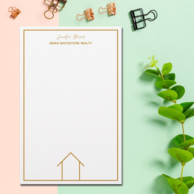Papelería Real Estate Moda simple Personalizado de oro Realt (Subido por el creador)