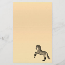 Papelería Rearing Buckskin Horse Pastel Stationery
