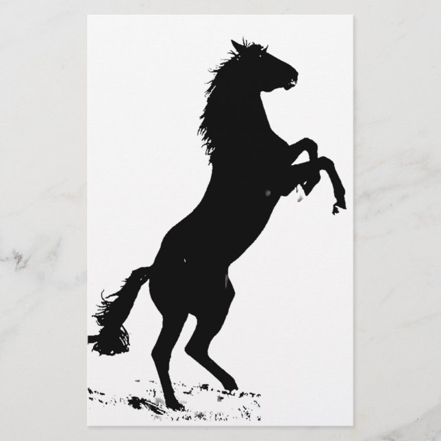Papelería Rearing Horse Silhouette (Anverso)