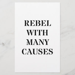 Papelería Rebelde con muchas causas