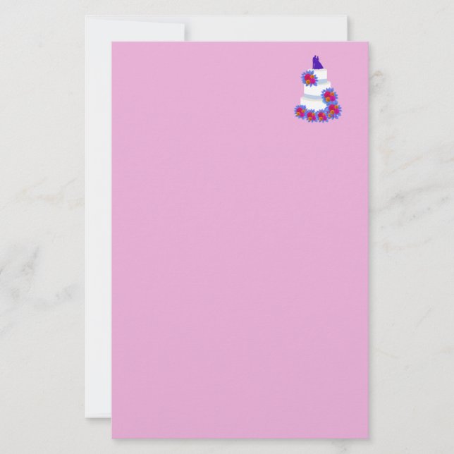 Papelería Recepción de pasteles bodas (Anverso)