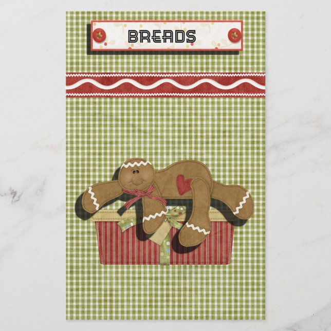 Papelería Receta de Gingerbread Holidays Binder-Divider (Anverso)