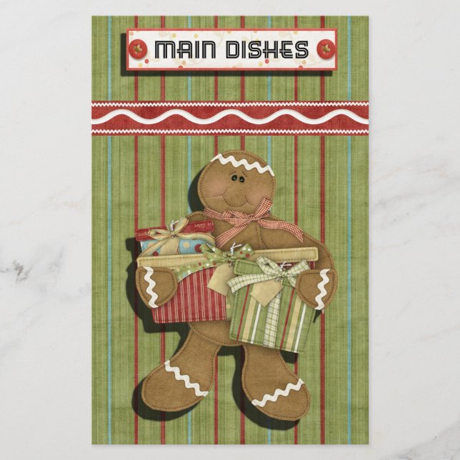 Papelería Receta de Gingerbread Holidays Binder-Divider (Anverso)