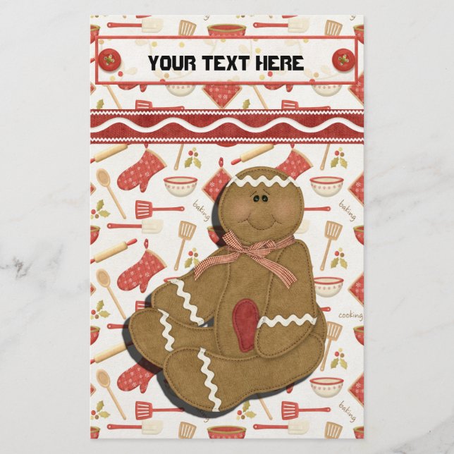 Papelería Receta de Gingerbread Holidays Binder-Divider (Anverso)