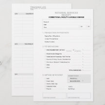 Recibo de factura de firma de cárcel de notario pú