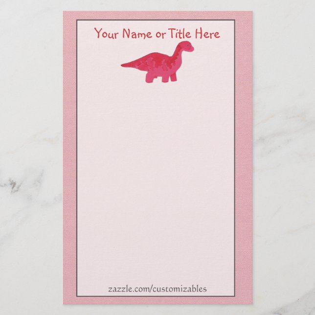 Papelería Red Dino Stationery (Anverso)