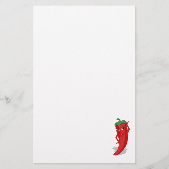 Papelería Red Hot Pepper Diva (Anverso)
