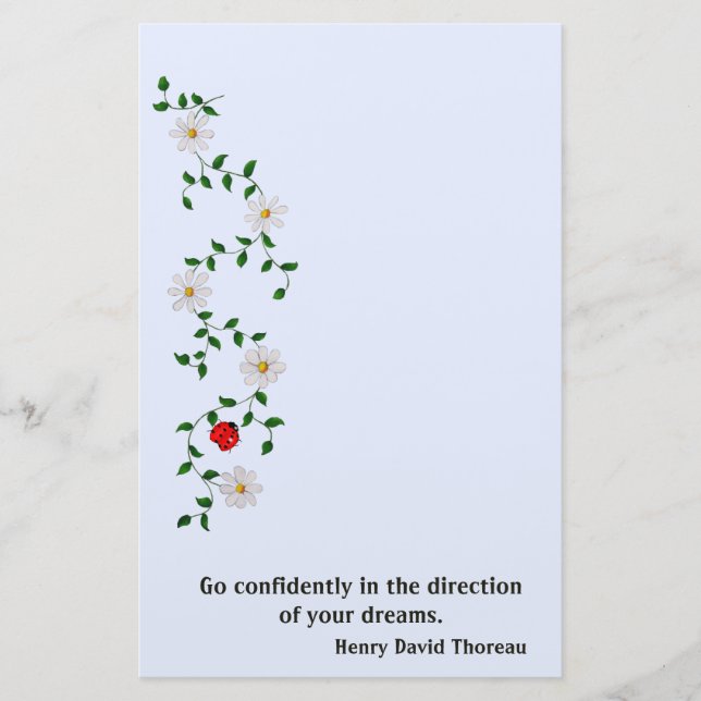 Papelería Red Ladybug, White Daisises, Animación (Anverso)