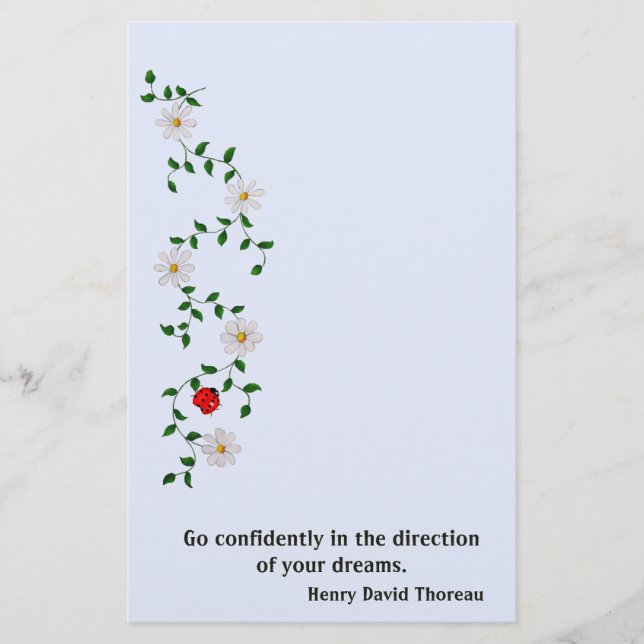 Papelería Red Ladybug, White Daisises, Animación (Anverso)