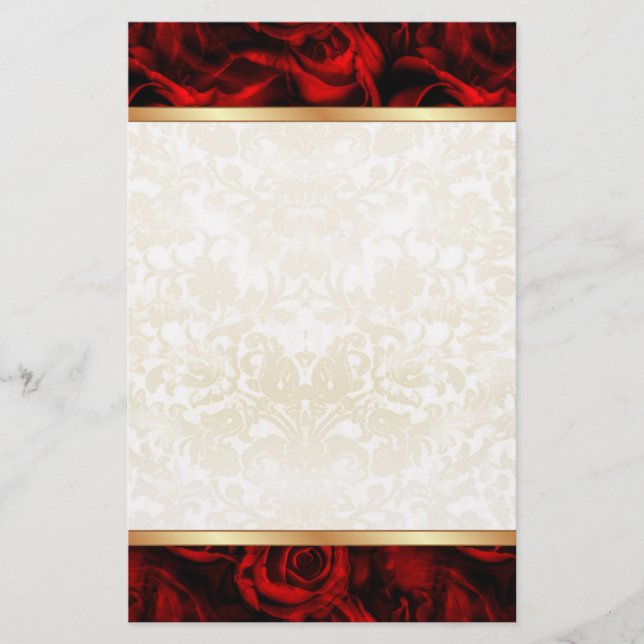 Papelería Red Rose Elegance (Anverso)