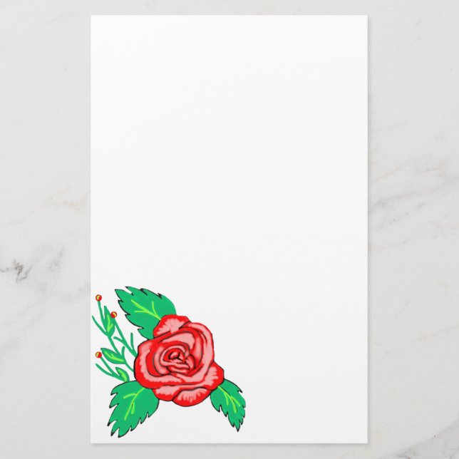 Papelería Red Rose Stationery (Anverso)
