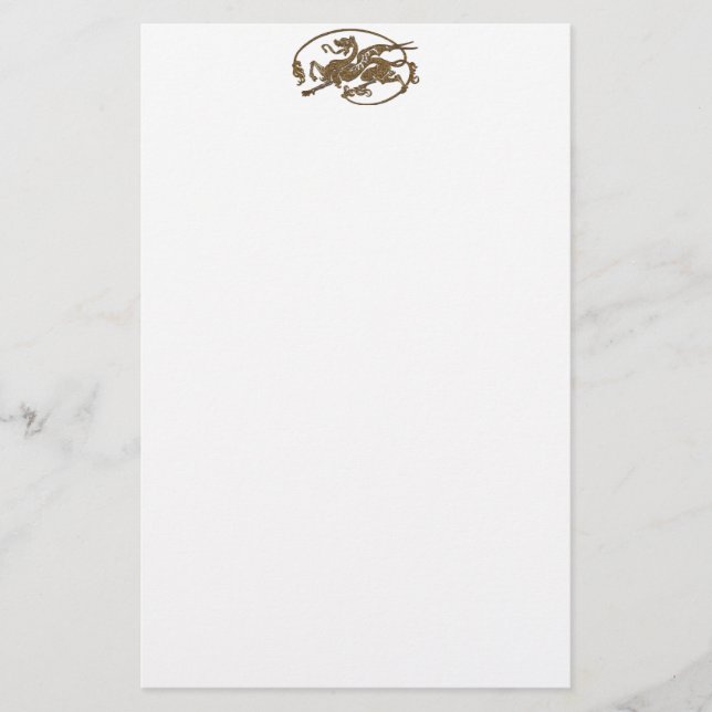 Papelería Regalo de diseño de arte antiguo de Dragón medieva (Anverso)