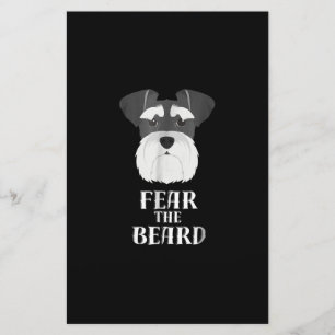 Papelería regalo divertido de barba de miedo schnauzer