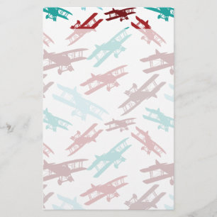 Papelería Regalos de Aviador de Aviador de Patrón de Biplano