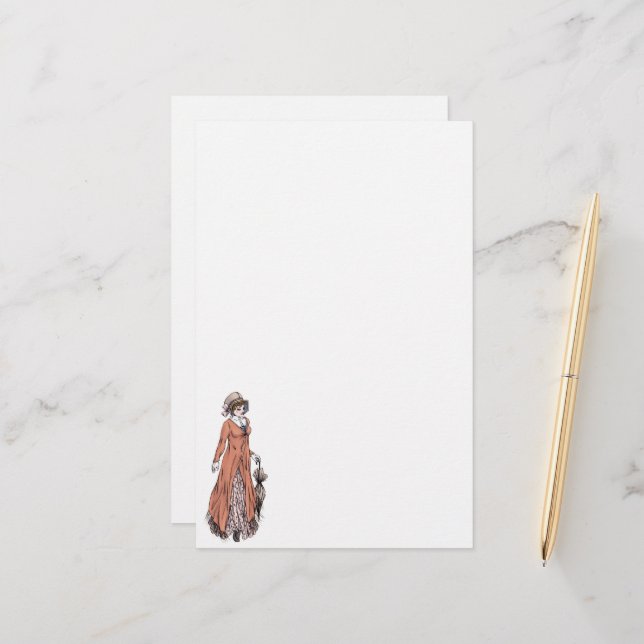 Papelería Regency Fashion Stationery - Lady #2 (Anverso/Reverso In Situ)