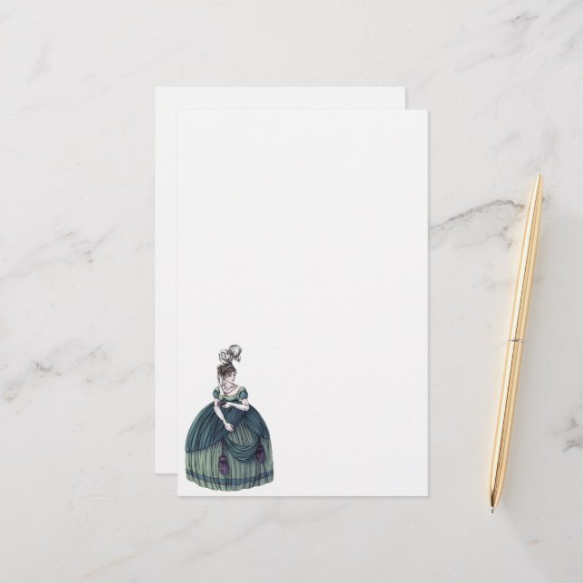 Papelería Regency Fashion Stationery - Lady #4 (Anverso/Reverso In Situ)