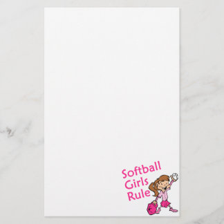 Papelería Regla de los chicas del softball