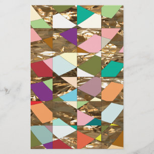 Papelería Relieve metalizado dorado de colores abstractos