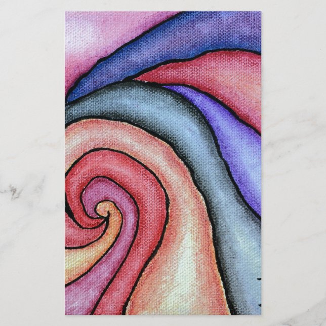 Papelería Remolino de acuarela (Anverso)
