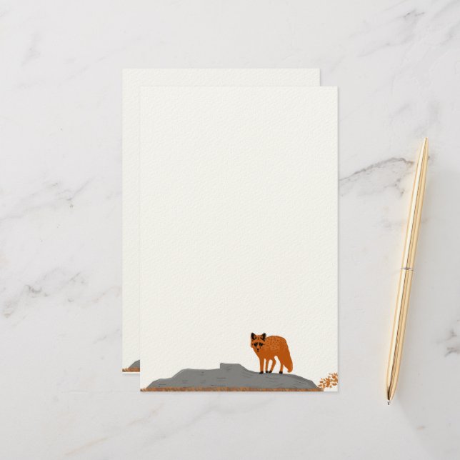 Papelería 🦊 Renard sur le Rocher (Anverso/Reverso In Situ)