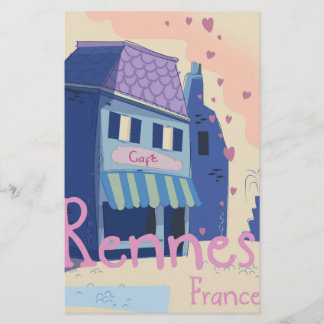 Papelería Rennes Francia caricatura vintage