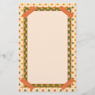 Papelería Resorte Retro Dibujado a Mano Falso Washi Floral M