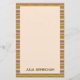 Papelería Resorte Retro Mano Dibujada Personalizada con Raya