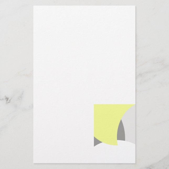 Papelería Resumen Arte Amarillo Gris Blanco (Anverso)