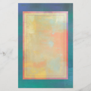 Papelería Resumen de la serenidad verde y púrpura