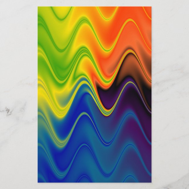 Papelería Resumen de Wavy Multicolor (Anverso)
